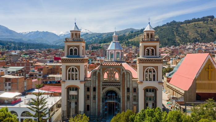 Huaraz Cathedral under construction in 2026